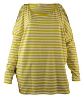 Michael Kors Women's Cold-Shoulder Striped Top